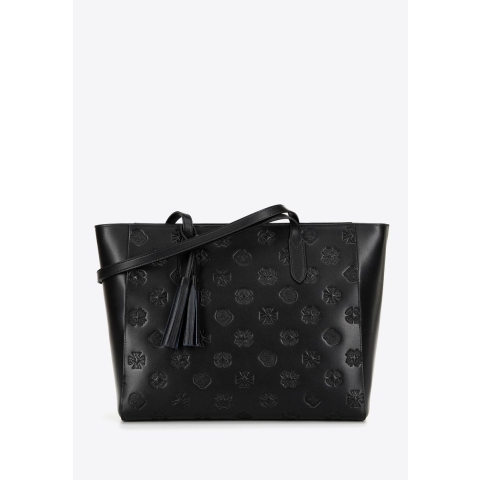 Wittchen Dames leren shopper met kenmerkende zwarte en zilveren zwarte en