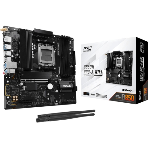 ASRock B850M Pro-A Moederbord Socket AMD AM5 Vormfactor Micro-ATX Moederbord chipset AMD® B850