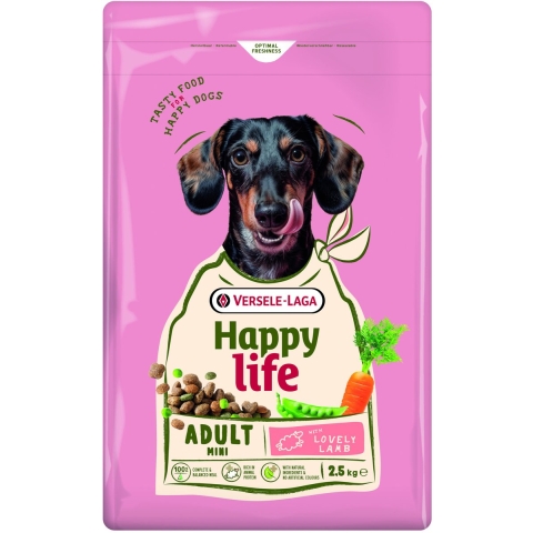 Happy Life Adult Mini met lam hondenvoer 2 x 2,5 kg