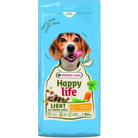 Happy Life Adult Light met kip hondenvoer 12,5 kg