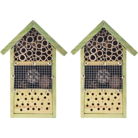 3x stuks esschert design doe-het-zelf insectenhotel/insecten nestkast - 14 x 18 x 26 cm -