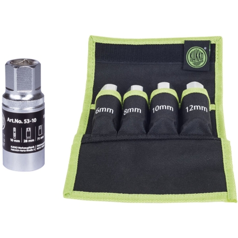 Kukko Tapeinduitdraai-set | geschikt voor bout d. 6-8-10-12 mm | 4-delig | 1 stuk - 53-A 53-A