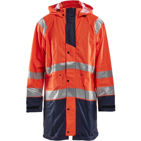Blåkläder Regenjas High-Vis LEVEL 1 43242000 | High-Vis Oranje/Marineblauw | Maat 4XL - 7330509571095