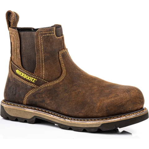 BuckBootz Instapper B1180 S3 | Donkerbruin | Maat 42 - 5055138021941