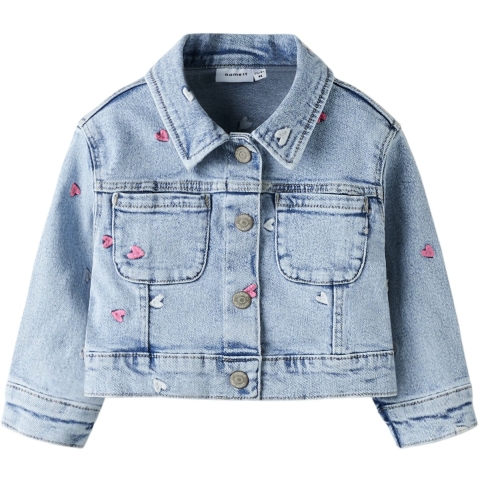 Name It Spijkerjas - NmfElisa - Light Blue Gebleekt Denim - Name It - 3 jaar (98) - Spijkerjas
