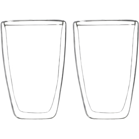 HI Dubbelwandige koffie / theeglazen - 10x stuks - 400 ml - transparant - Bekers en glazen -