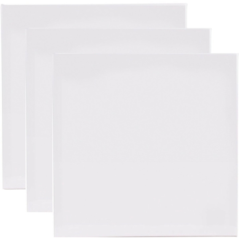 Benson Schildersdoek - 3x - 40 x 40 cm - blanco canvas - katoen - 280 grams -