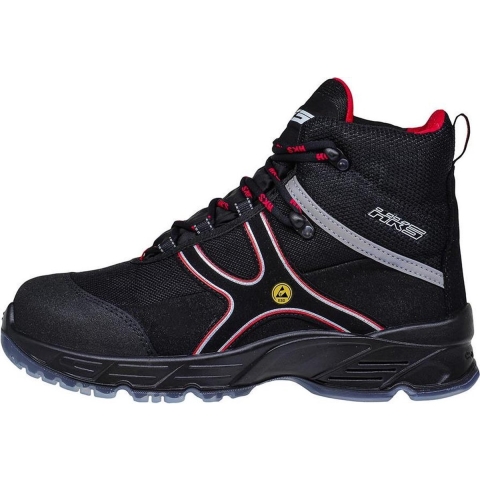 HKS Werkschoen K5 CA Hoog S3 | Zwart/Rood | Maat 39 - 00.162.053.39