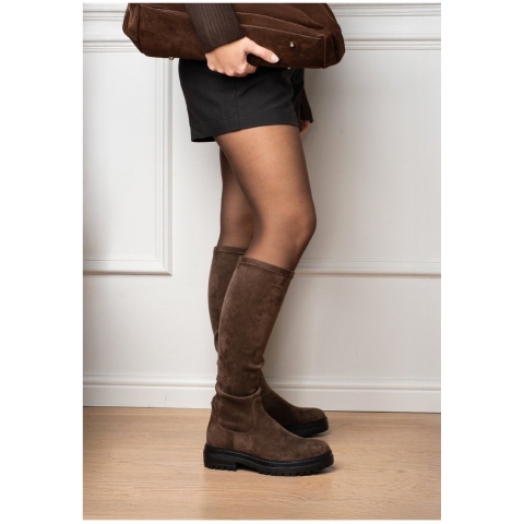 Poelman Stretchlaarzen donker stretchlaarzen dames