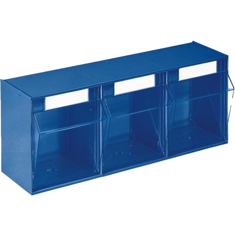 Lockweiler Opbergbakstelling | H242xB600xD203mm | 3 x E | kunststof blauw | 1 stuk - 1500391 1500391