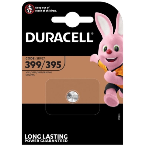 4x Duracell Knoopcel Batterij Silver Oxide 395/399 1 stuks