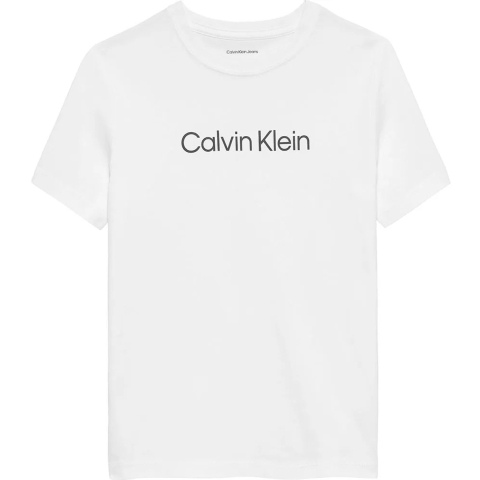 Calvin Klein T-Shirt - Bright White m. Zwart - Calvin Klein - 10 jaar (140) - T-Shirts