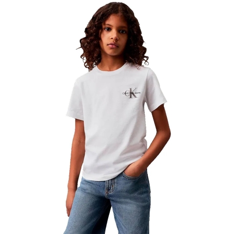 Calvin Klein T-Shirt - Borstmonogram - Bright White - Calvin Klein - 8 jaar (128) - T-Shirts