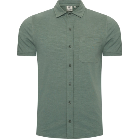 Mario Russo Korte Mouwen Overhemd - Overhemd heren - Polo Shirt Heren - t shirt heren - 3XL - Beige