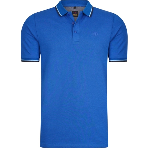 Mario Russo Polo shirt Edward - Polo Shirt Heren - Poloshirts heren - Katoen - Klassiek Blauw