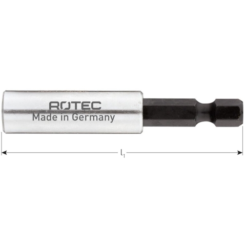 Rotec Bithouder | E6.3x74 | Magnetisch | Huls ø11x35 | Met C-ring - 818.0015