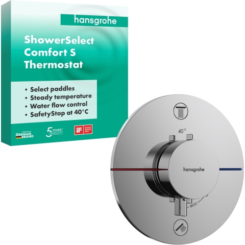 hansgrohe ShowerSelect Comfort S thermostaat inbouw voor 2 functies chroom