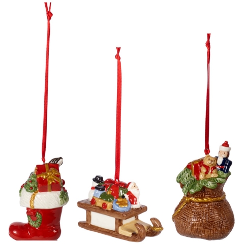 VILLEROY & BOCH - Nostalgic Ornaments - Ornamenten Cadeaus 9cm s/3