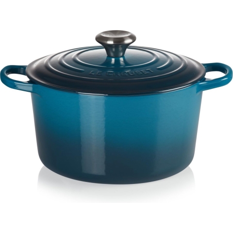 LE CREUSET - Signature - Braadpan hoog Azure 24cm 5,0L