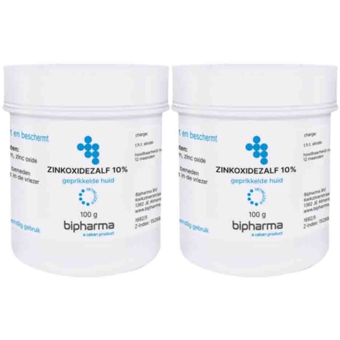 2x Bipharma Zinkoxidezalf 10% 100 gr