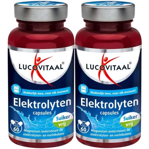 Gratis Verzending: 2x Lucovitaal Elektrolyten Suikervrij 60 capsules