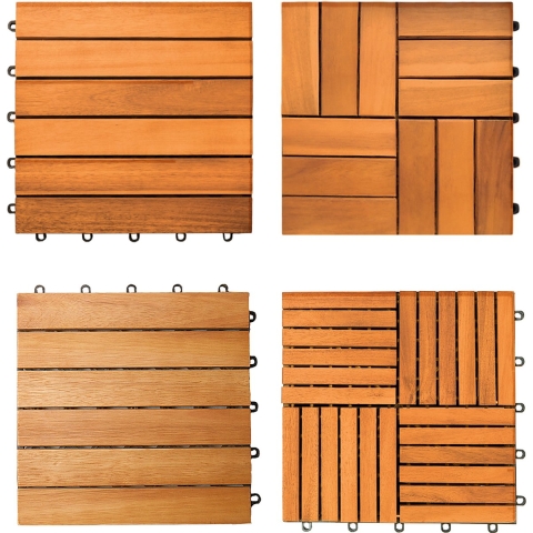 Tegels 66 stuks Acaciahout quattro mozaïek 30x30cm