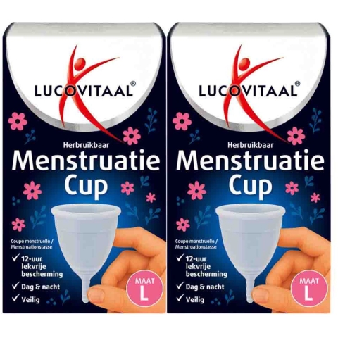 2x Lucovitaal Menstruatie Cup Maat L