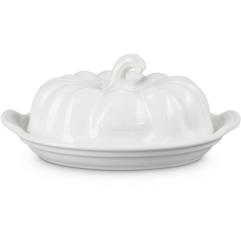 LE CREUSET - Halloween - Botervloot Pompoen 15x10cm Wit