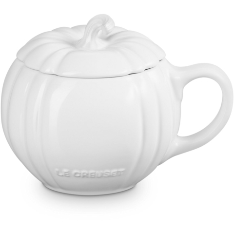LE CREUSET - Halloween - Mok Pompoen met deksel 0,40l Wit