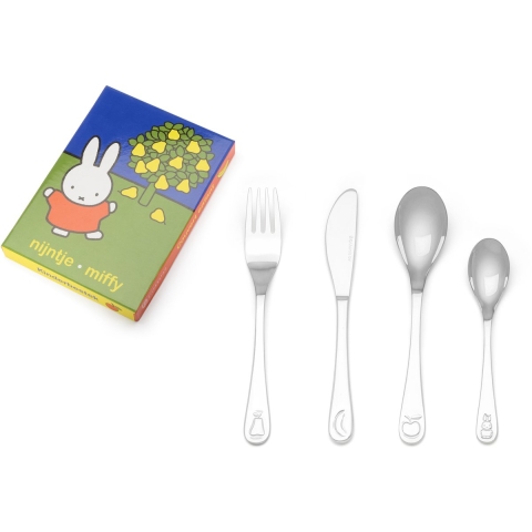 ZILVERSTAD - Kinderartikelen - Kinderbestek Nijntje Fruit