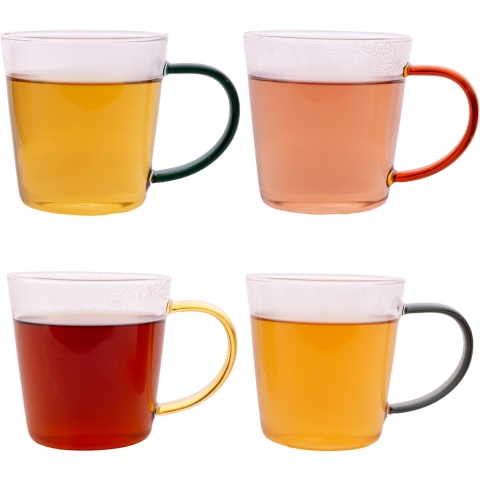 POINT-VIRGULE - Koffie & Thee - Theeglazen 0,30l diverse kleuren 4-dlg