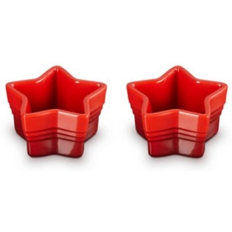 LE CREUSET - Santa's Specials - Ramekin Ster Set/2 Kersenrood