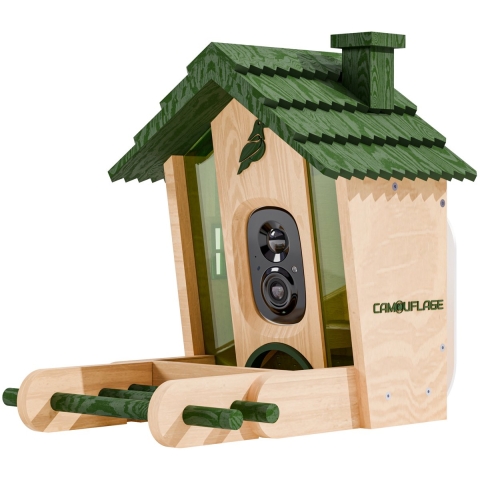 Camouflage Wildcamera 4 Mpix WiFi, Geluidsopnames, Timelapsevideo, Low Glow LEDs, Incl. solarlader met Li-ion accu Camouflage