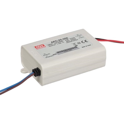 MEAN WELL APC-25-350 LED-driver Constante stroomsterkte 24.5 W 0.35 A 25 - 70 V/DC Niet dimbaar, Overbelastingsbescherming 1 stuk(s)