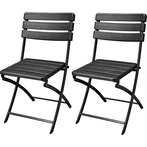 ERRO Klapstoel - Bistrostoel - houtlook - 2 stuks