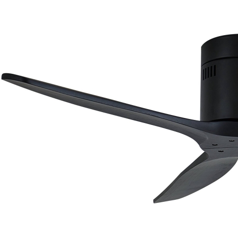 Lucande -  plafondventilator Vindur, zwart, DC, stil, 132 cm