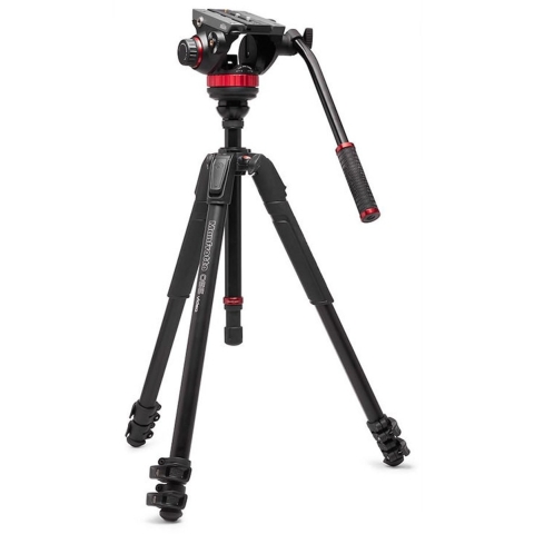 Manfrotto 502 Fluid Video Head met 055 Video Alu Tripod