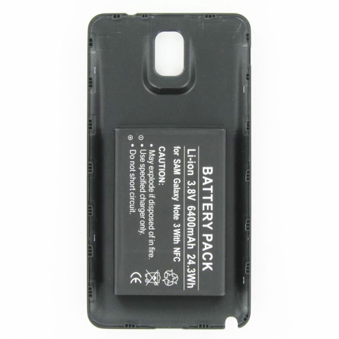 Samsung Galaxy Note 3 - Vervangende batterij 6400mAh - Zwart (4020634814947)
