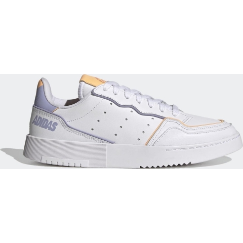 adidas Supercourt W - Dames Sneakers - Leer - Ftwr White/Ftwr White/Dust Purple - Maat 39 1/3