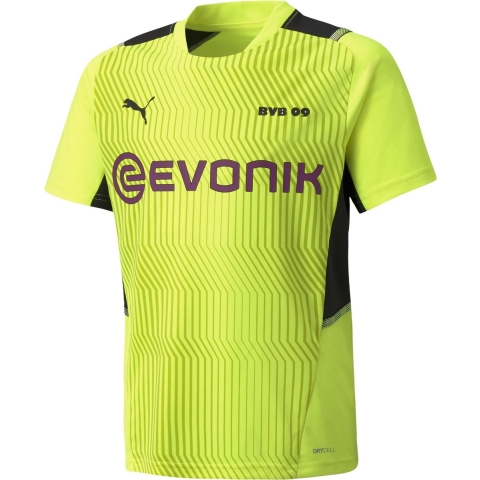 PUMA BVB Training Jersey - Sportshirt Kids - dry-CELL technologie - Geel (maat 140)