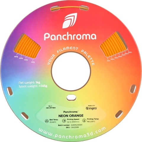 Polymaker CA02008 Panchroma™ Neon Filament PLA kunststof Fluorescerend, Kleurverandering 1.75 mm 1000 g Neon-oranje (fluorescerend) 1 stuk(s)