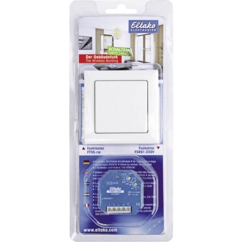 Eltako BPS55 Blister-Pack Schalten Starterkit energie Draadloos Opbouw (op product), Inbouw (in muur) Schakelvermogen (max.) 2000 W