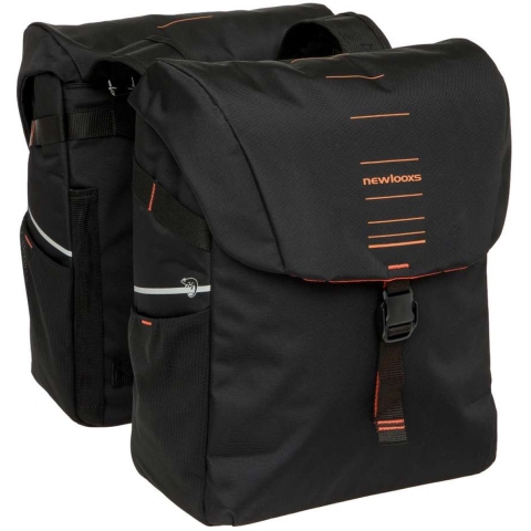 Dubbele Fietstas Vigo Double 37L Zwart/Oranje