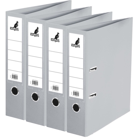 Ringband map/ordners A4 - 4x - grijs - 31 x 28 x 7 cm - Documenten opbergen - Kantoorartikelen -