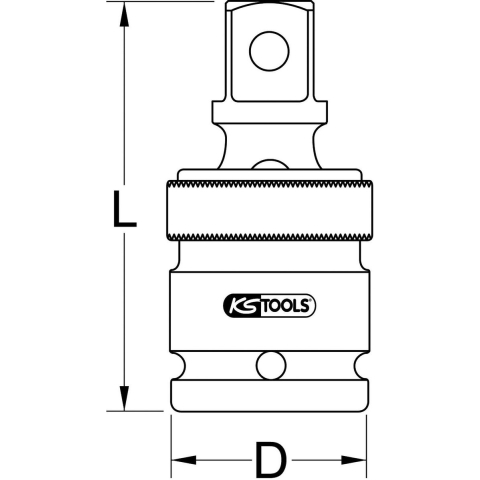KS Tools 515.1374 5151374 Kogelgewricht Aandrijving 3/4 (20 mm) 108 mm 1 stuk(s)