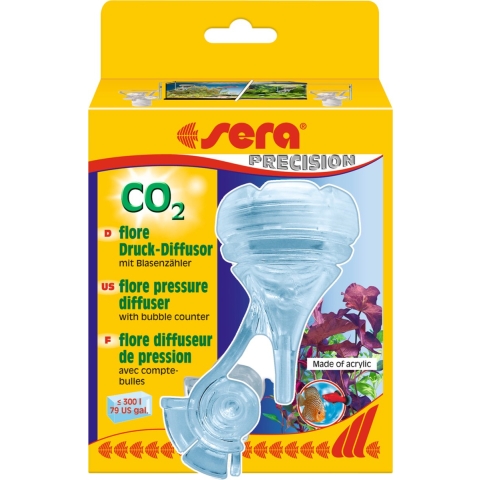 Sera Sera flore CO2 druk-diffusor met geïntegreerde bellenteller