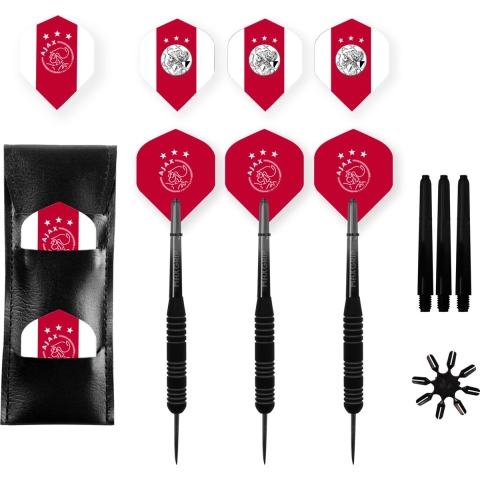 Officiële Ajax Brass Darts Set - 23 gram - Inclusief extra flights & shafts