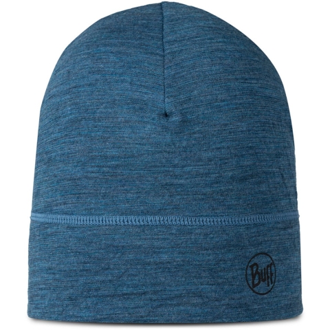 Buff Lightweight Merino Wol Muts Multistripes Tempest - blauw