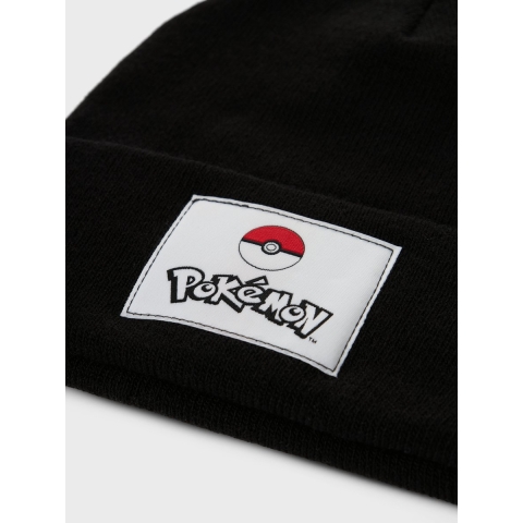 Name It Muts - Gebreid - NkmOris Pokémon - Zwart - Name It - 51-52 cm - Mutsen