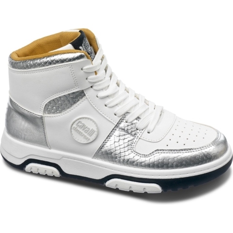 Hoge Sneakers Zilver en Wit